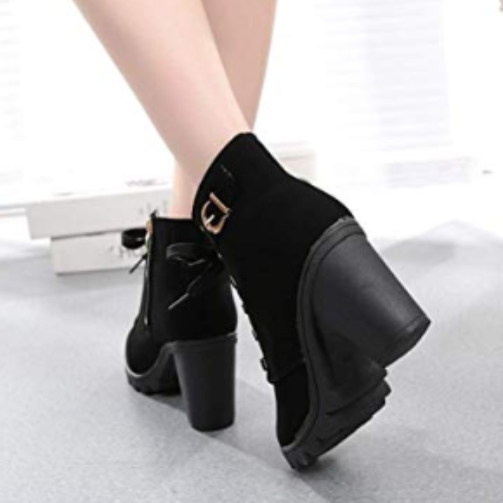 NWT Womens Ankle "Martin" Zipper Buckle Booties - Picture 6 of 7